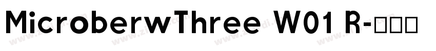 MicroberwThree W01 R字体转换